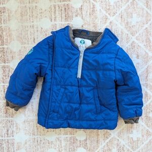 Buckle Me Blue And Black Carseat Coat Size 3t Fleece Lined